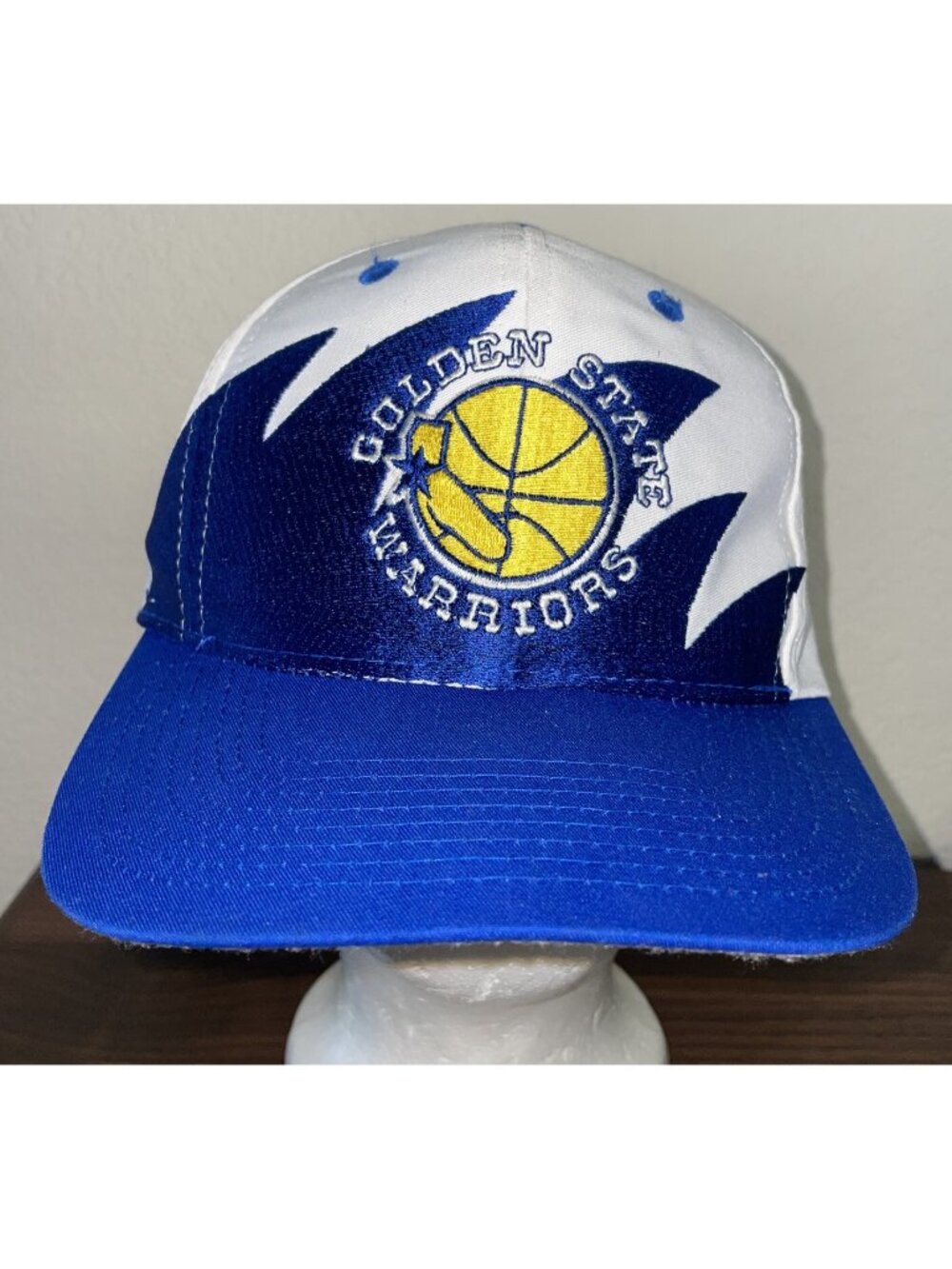 Vintage 90's Authentic Golden State Warriors Snapback Hat Shark Tooth Logo 7